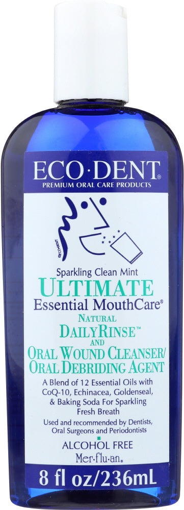 ECO-DENT: Ultimate Essential Mouth Care Daily Rinse Sparkling Clean Mint, 8 oz