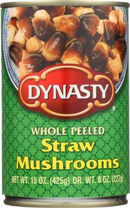 DYNASTY: Whole Peeled Straw Mushrooms, 15 oz