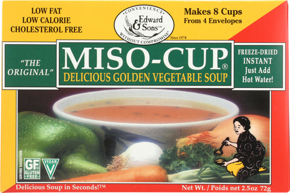 EDWARD & SONS: Golden Vegetable Miso Cup Soup, 2.5 oz