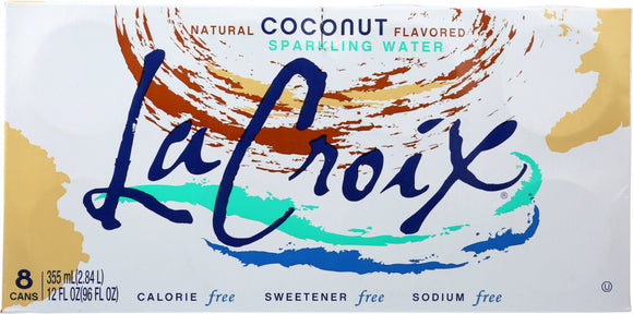 LA CROIX: Coconut Sparkling Water 8 Pack 96 Oz