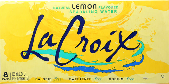 LA CROIX: Lemon Sparkling Water 8 Count (12 oz each), 96 oz