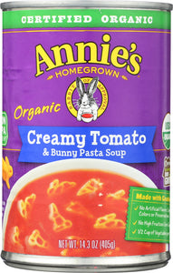 ANNIES HOMEGROWN: Soup Creamy Tomato Bunny Pasta, 14 oz