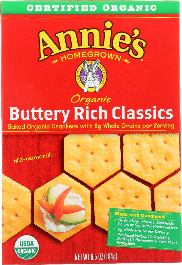 ANNIE'S HOMEGROWN: Organic Buttery Rich Classics, 6.5 oz