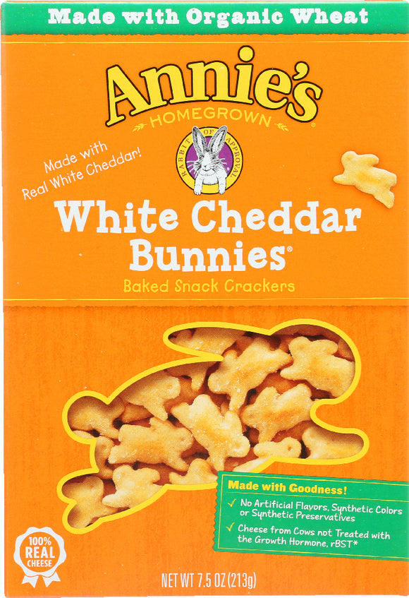 ANNIE'S HOMEGROWN: White Cheddar Bunnies, 7.5 oz