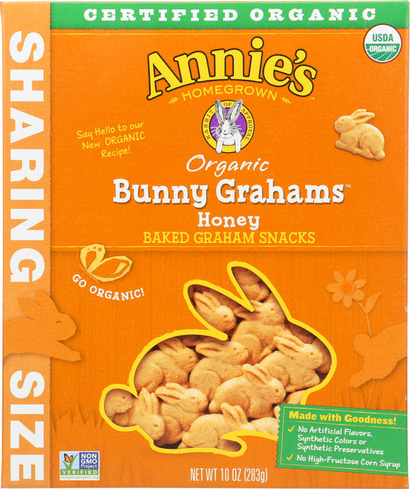 ANNIES HOMEGROWN: Bunny Grahams, Honey, 10 oz