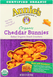 ANNIE'S HOMEGROWN: Organic Cheddar Bunnies Crackers, 6.75 oz