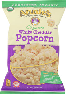 ANNIES HOMEGROWN: Organic White Cheddar Popcorn, 4.4 oz
