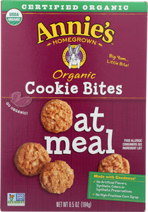 ANNIES HOMEGROWN: Organic Cookie Bites Oatmeal, 6.5 oz