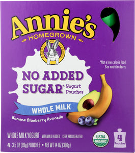 ANNIES HOMEGROWN: Yogurt Banana Blueberry Avocado Organic, 14 oz