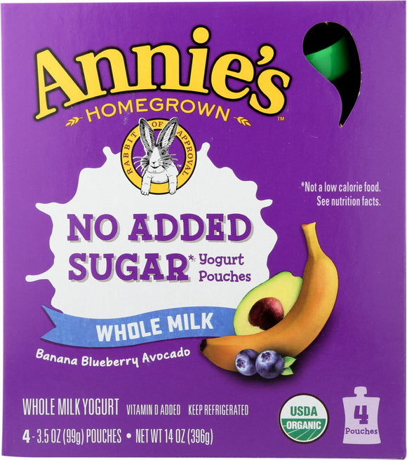 ANNIES HOMEGROWN: Yogurt Banana Blueberry Avocado Organic, 14 oz