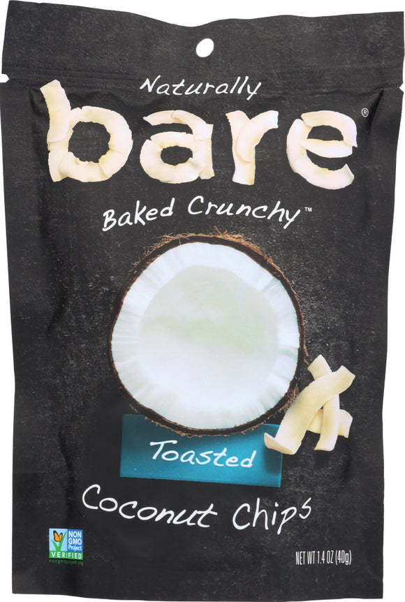 BARE FRUIT: Natural Crunchy Coconut Chips Simply Toasted, 1.4 oz