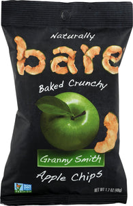 BARE: 100% Natural Crunchy Apple Chips Granny Smith, 1.69 oz