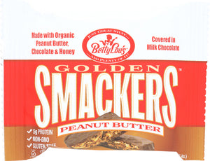BETTY LOUS: Golden Smacker Milk Chocolate Peanut Butter Bar, 1.4 oz