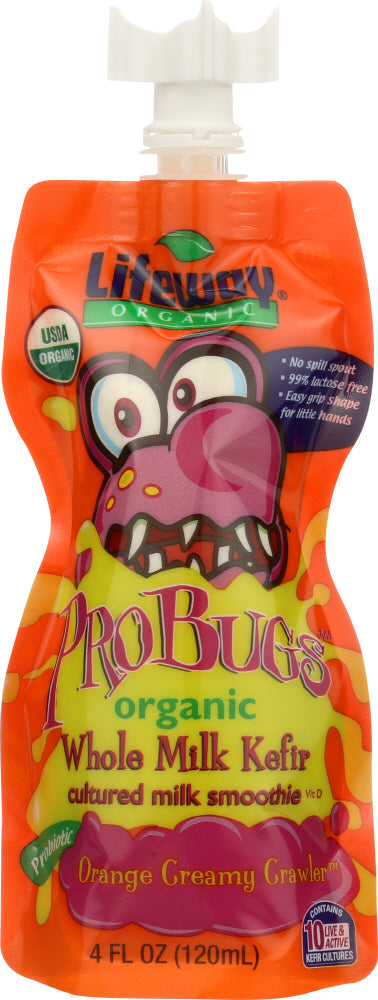 LIFEWAY: Organic Probugs Orange Kefir, 4 oz