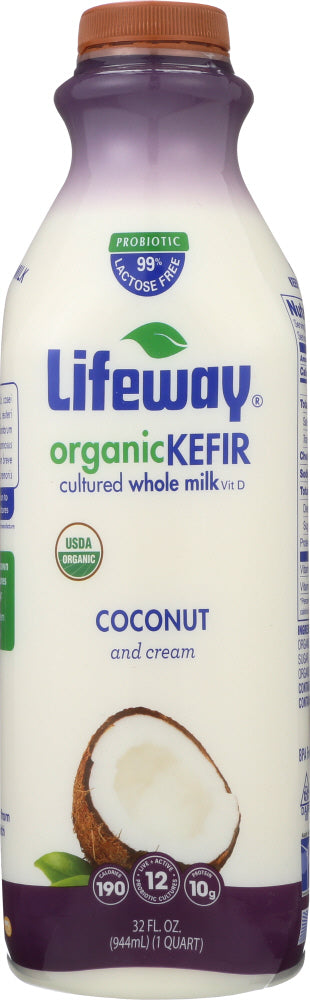 LIFEWAY: Organic Whole Milk Kefir Coconut Cream, 32 oz