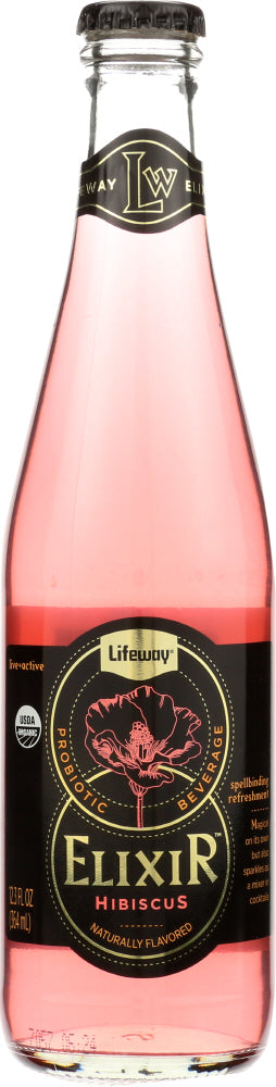 LIFEWAY: Organic Beverages Hibiscus Probiotic Elixir, 12 fo