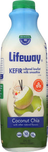 LIFEWAY: Kefir Low Fat Cultured Milk Smoothie Coconut Chia, 32 oz