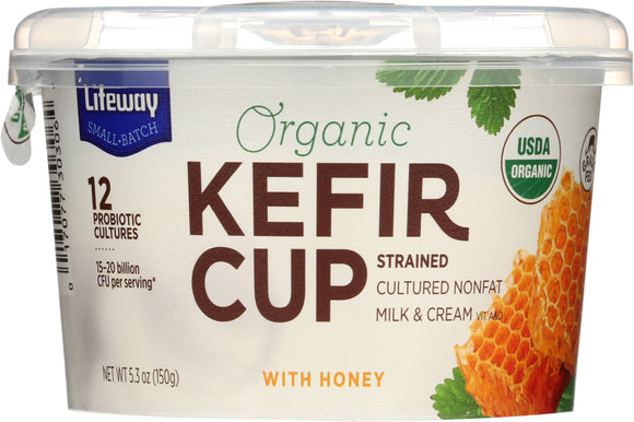 LIFEWAY: Organic Kefir Cup Honey, 5.3 oz