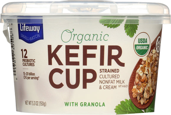 LIFEWAY: Organic Kefir Cup with Granola, 5.3 oz