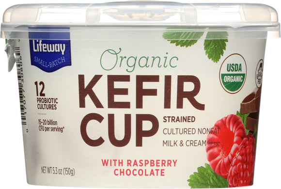 LIFEWAY: Organic Kefir Cup with Raspberry Chocolate, 5.3 oz