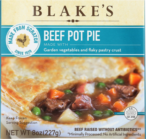 BLAKES: Frozen Pot Pie Beef All Natural, 8 oz