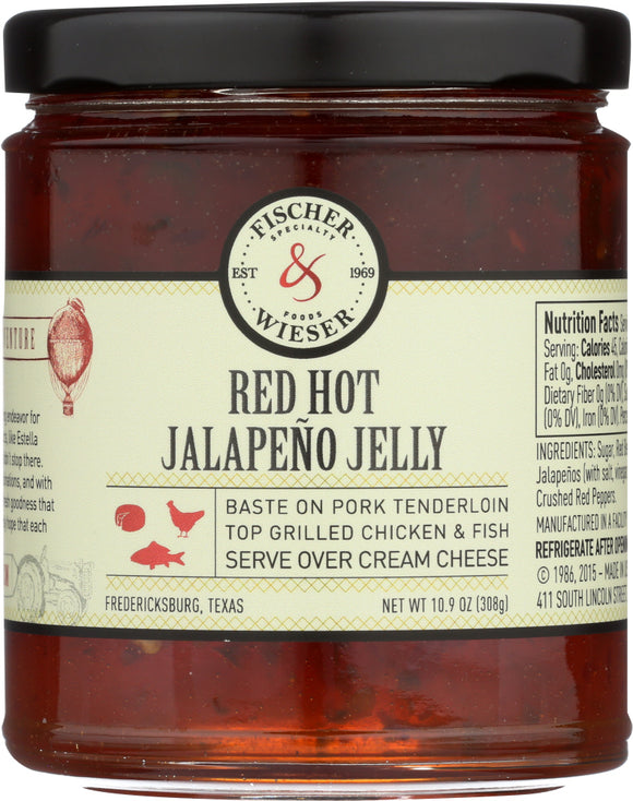 FISCHER & WIESER: Red Hot Jalapeno Jelly, 10.9 oz