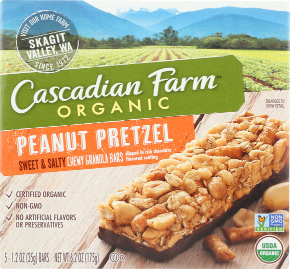 CASCADIAN FARM: Sweet & Salty Peanut Pretzel Chewy Granola Bars, 6.2 oz