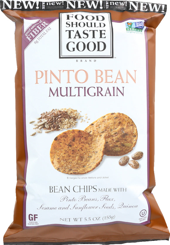FOOD SHOULD TASTE GOOD: Pinto Beans Multigrain Bean Chips, 5.5 oz