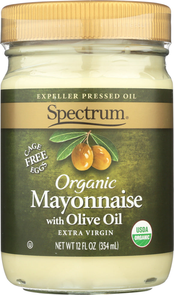 SPECTRUM NATURALS: Organic Mayonnaise with Olive Oil, 12 oz