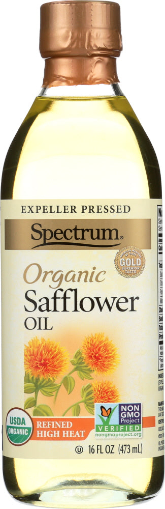 SPECTRUM NATURALS: Organic Safflower Oil High Heat, 16 oz