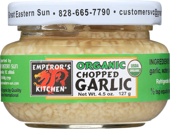 EMPEROR'S KITCHEN: Organic Chopped Garlic, 4.5 oz