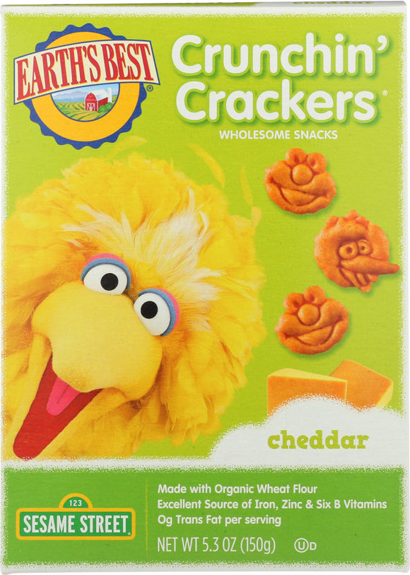 EARTH'S BEST: Crunchin' Crackers Cheddar, 5.3 oz