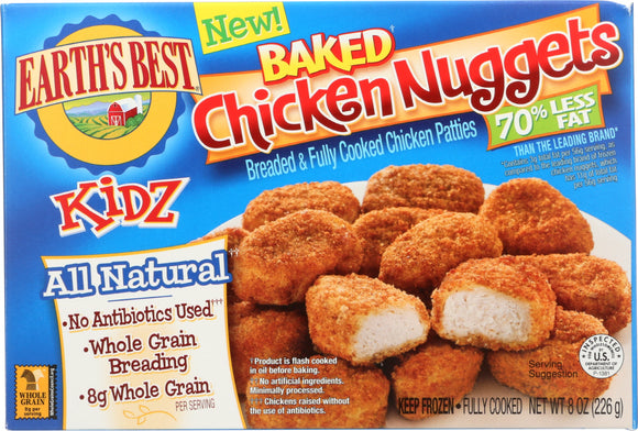 EARTHS BEST FROZEN: Kidz Baked Chicken Nuggets, 8 oz