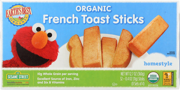 EARTH'S BEST: Organic French Toast Sticks Homestyle, 12.7 oz