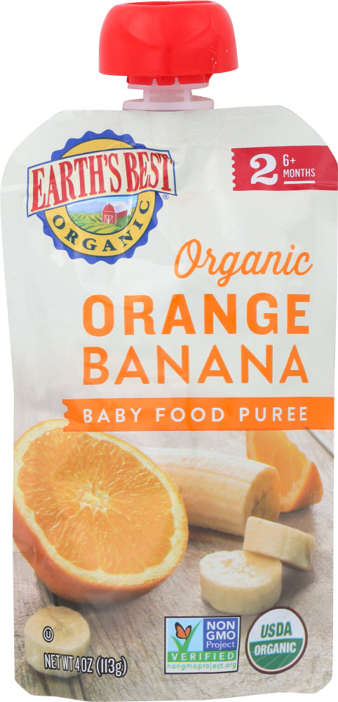 EARTHS BEST: Baby Puree Orange Banana, 4 oz