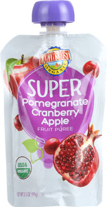 EARTHS BEST: Super Pomegranate Cranberry Apple Fruit Puree, 3.5 oz