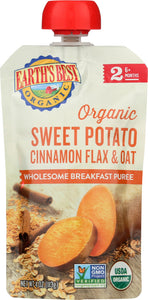 EARTH'S BEST: Wholesome Breakfast Stage 2 Sweet Potato Cinnamon, 4 oz (6 Months+)