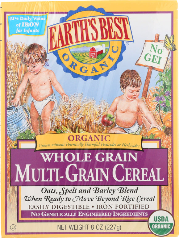 EARTH'S BEST: Organic Whole Grain Multi-Grain Cereal, 8 oz