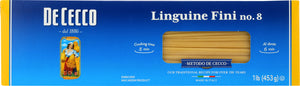 DE CECCO: #8 Linguine Fini Pasta, 16 oz