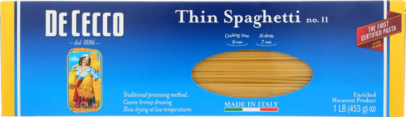 DE CECCO: #11 Spaghettini Thin Spaghetti Pasta, 16 oz