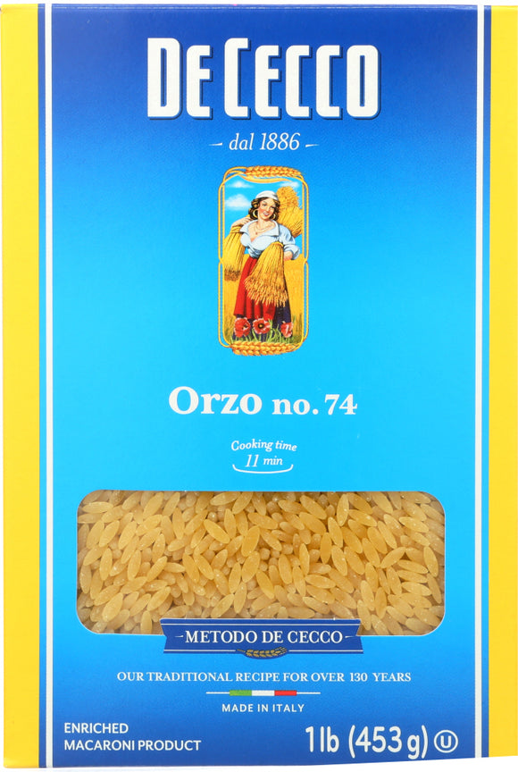 DE CECCO: #74 Riso Orzo Pasta, 16 oz