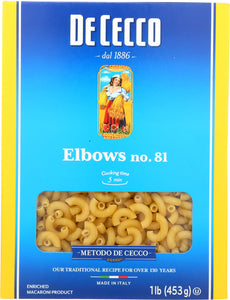 DE CECCO: #81 Elbows Pasta, 16 Oz