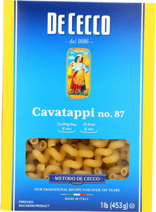 DE CECCO: #87 Cavatappi Pasta, 16 oz