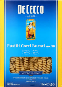 DE CECCO: Pasta Fusilli Bucati, 16 oz