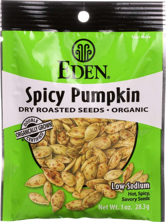 EDEN FOODS: Spicy Pumpkin Seeds Pocket Snack, 1 oz