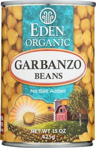 EDEN FOODS: Organic Garbanzo Beans No Salt Added, 15 oz