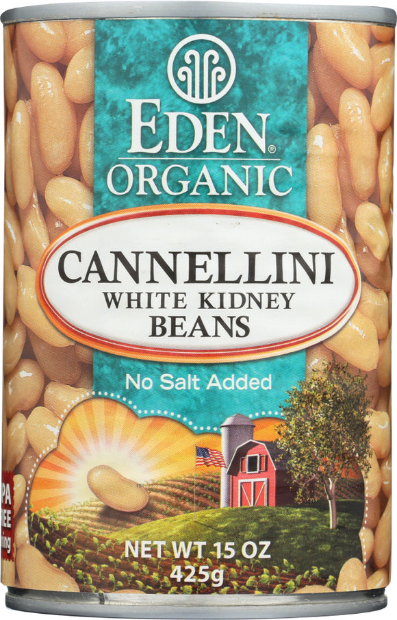 EDEN FOODS: Organic Cannellini White Kidney Beans, 15 oz