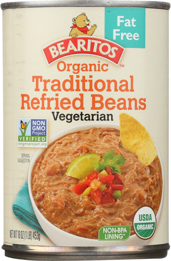 LITTLE BEAR: Bearitos Organic Traditional Refried Beans, 16 Oz