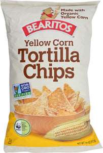 LITTLE BEAR: Organic Yellow Corn Tortilla Chips, 16 oz