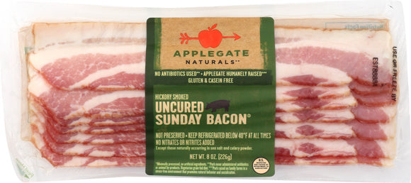 APPLEGATE: Naturals  Uncured Sunday Bacon, 8 oz